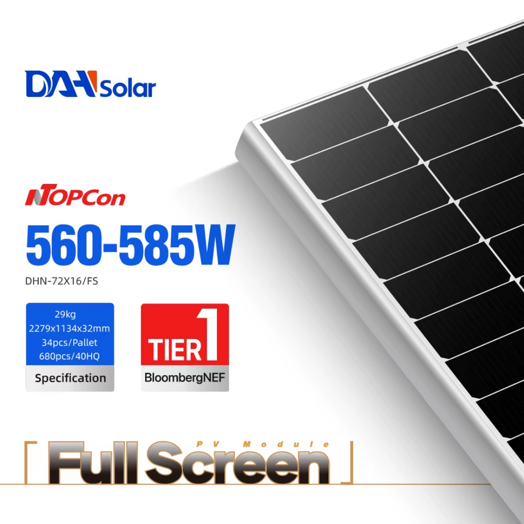 PAINEL SOLAR DAH 610W BIFACIAL