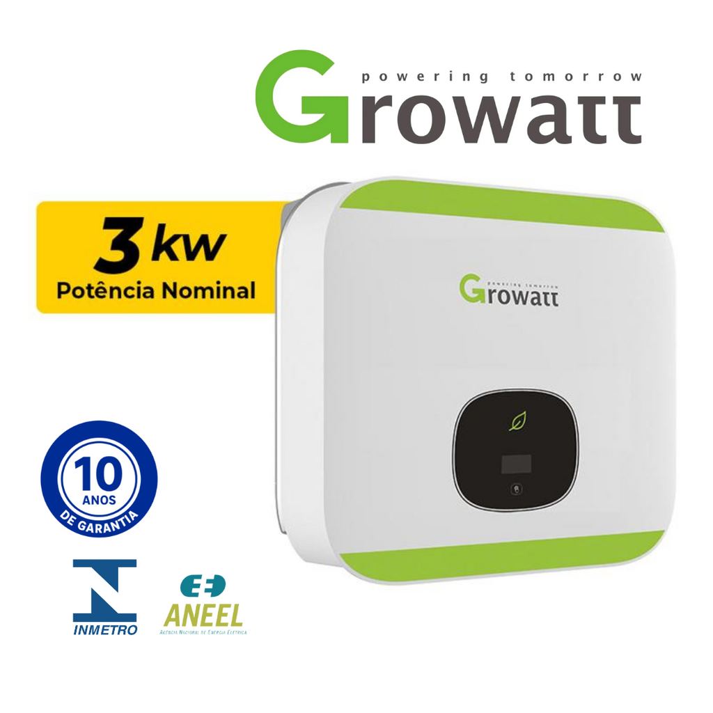 INVERSOR GROWATT 3KW | ONGRID 220V 1MPPT | MIC3000TL X