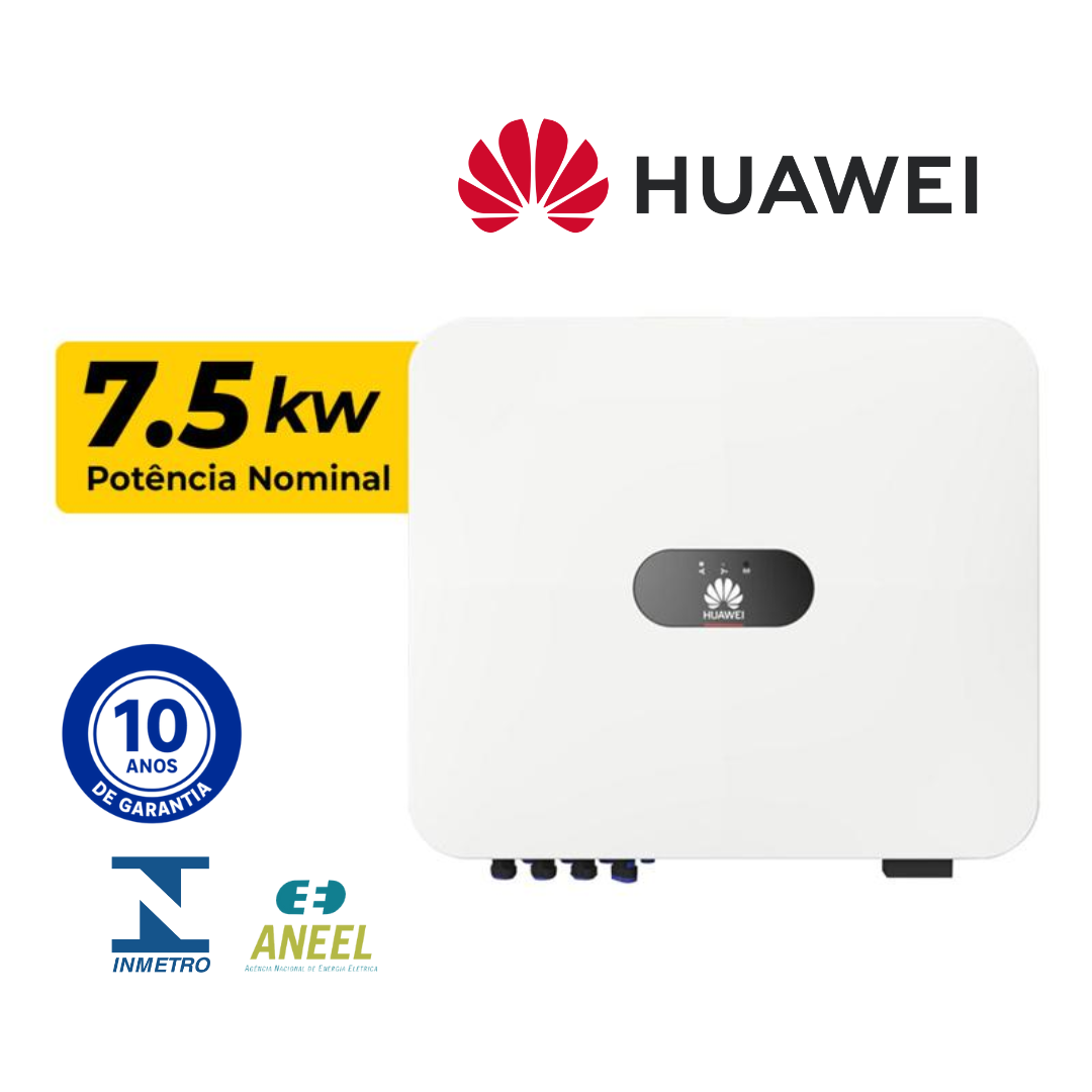 INVERSOR HUAWEI 7,5 KW | 3MPPT ONGRID 220V | SOL 7,5K-LC0