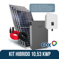 KIT HÍBRIDO 10,53KWP FOXESS [INV FOXESS 7,5KW + 18 DAH 585W BF/FS + BATERIA FOXESS 10,4KWH + 40M CABOS CC + 6 PARES MC4]
