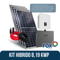 KIT HÍBRIDO 8,19KWP FOXESS [INV FOXESS 7,5KW + 14 DAH 585W BF/FS + BATERIA FOXESS 5,2KWH + 30M CABOS CC + 6 PARES MC4]