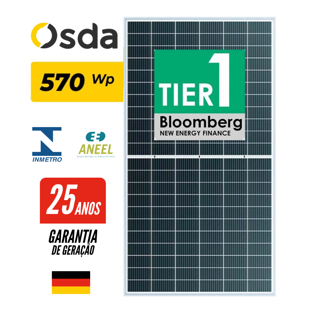 PAINEL SOLAR OSDA TIPO N 570W TIER 1