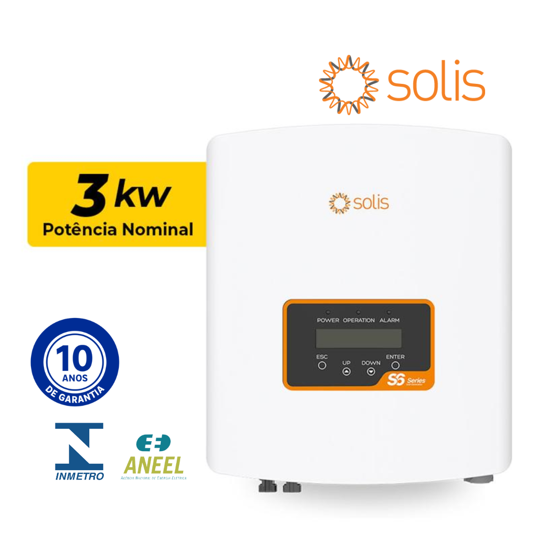 INVERSOR SOLIS S6 3KW | ONGRID 220V 1 MPPT | S6-GR1P3K-M